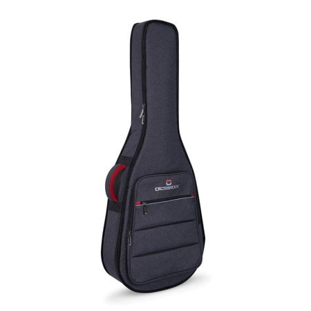 Crossrock 1/2 Size Classical Guitar Bag, 10mm Padding, Backpack Available, Dark Grey