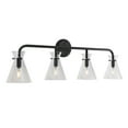 thumbnail image 3 of Beaker 4-Light Black Bath Vanity Light with Clear Glass, 3 of 4
