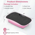 thumbnail image 6 of Resenkos Whole Body Vibration Plate Machine with 10 Speeds - Pink, 6 of 8