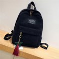 thumbnail image 1 of Fashion Woman Mini Simple Corduroy Backpacks Campus Style Pure Color Capacity Double Shoulder Bag Solid Color Corduroy Backpack 02, 1 of 6