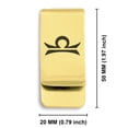 thumbnail image 2 of Stainless Steel Libra Zodiac Sign (Scales) Classic Slim Money Clip Credit Card Holder, 2 of 2