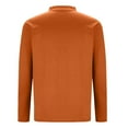 thumbnail image 5 of ZHYou Men Long Sleeve Henley Shirt Contrast Inner Placket Chest Pocket Slim Fit Dress Tops,Orange,XL, 5 of 6