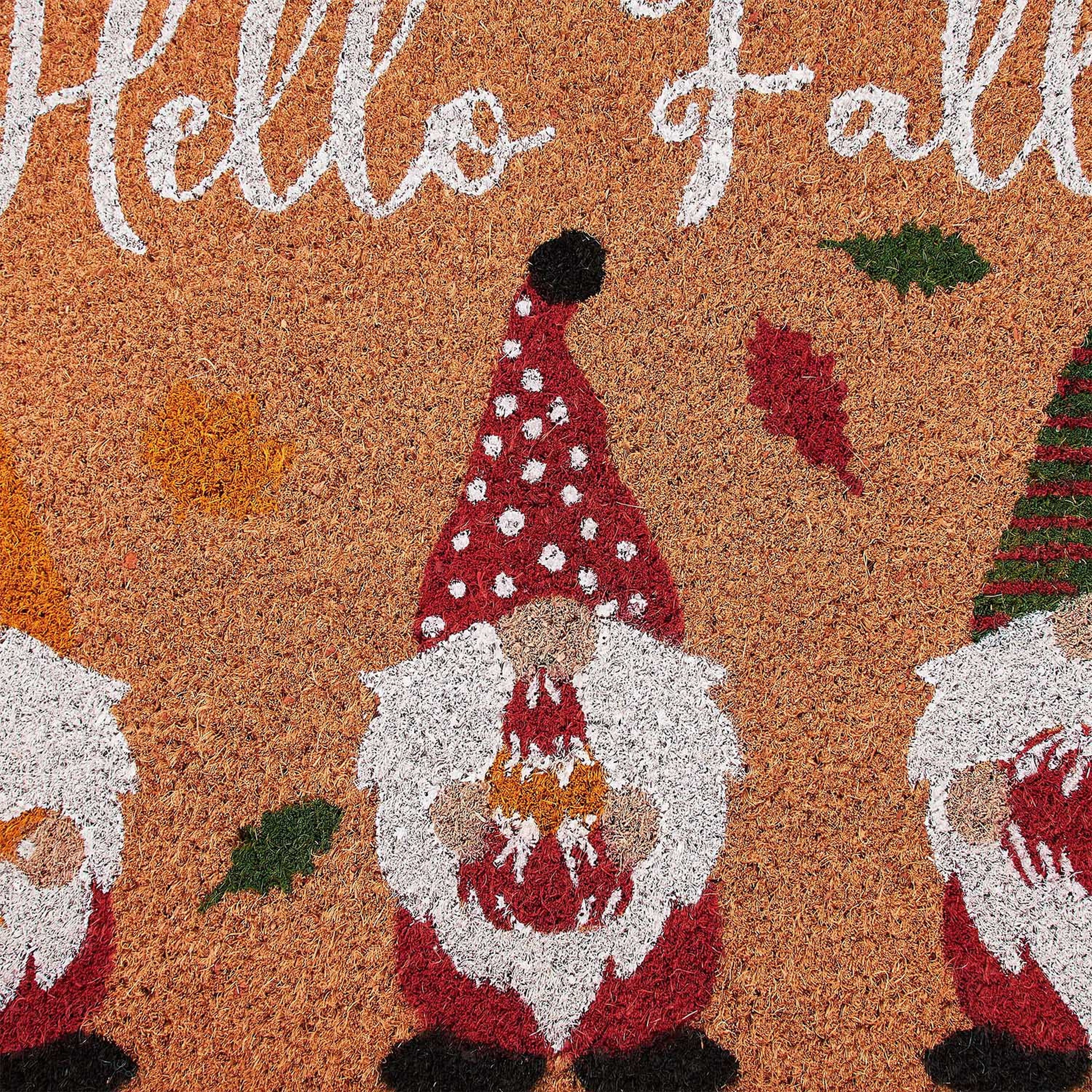 VCNY Home Hello Fall Multicolor Gnome Coir Outdoor Doormat, 18" x 30"