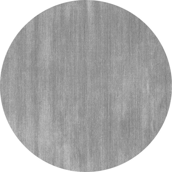 Ahgly Company Indoor Round Abstract Gray Contemporary Area Rugs, 6' Round