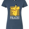 thumbnail image 3 of Pokémon - Pikachu Abstract Background - Juniors Fitted Graphic T-Shirt, 3 of 5
