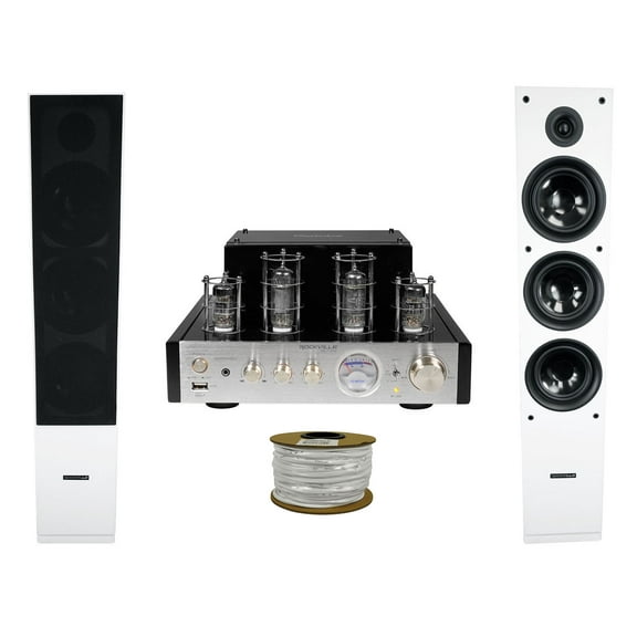 Rockville BluTube SG Bluetooth Tube Amplifier/Home Receiver   (2) Tower Speakers