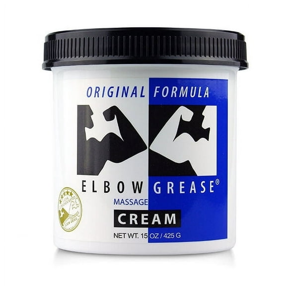 Elbow Grease Original Cream Unisex Oil Based Personal Lubricant, 15 oz Jar