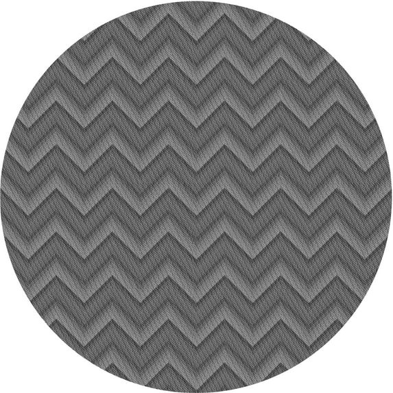 Ahgly Company Machine Washable Indoor Round Transitional Gray Area Rugs, 5' Round