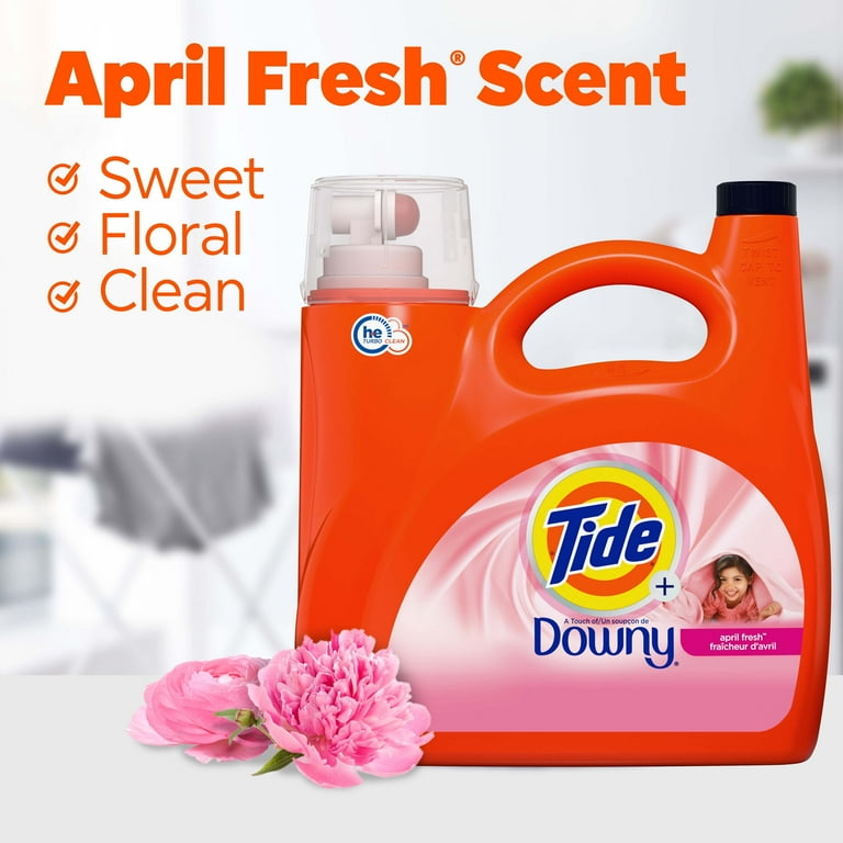 Tide Plus a Touch of Downy Liquid Laundry Detergent, April Fresh