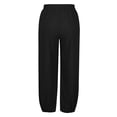 thumbnail image 6 of Girls Pants Kids Summer Beach Solid Casual Long Trousers Soft Breathable Black 2-3 Years, 6 of 8