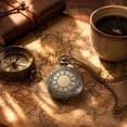 thumbnail image 4 of Vintage Pocket Watch for Men, Roman Numerals Scale Quartz Pocket Watches with Chain, Glossy Bronze Fob for Christmas Father's Day Gift, 1.84 Inch Diameter, Metal, 4 of 8