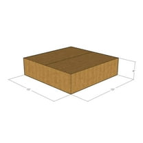 15x15x4 Kraft Brown Corrugated Shipping Boxes, 32 ECT Single-Wall, Qty 50