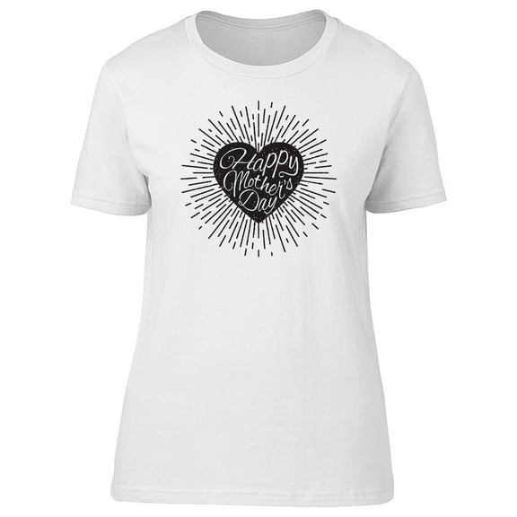 Happy Mothers Day Grunge Heart T-Shirt Women -Image by Shutterstock, Female Large