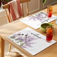 thumbnail image 4 of Purple Lavender Placemats Set of 1, Bird Welcome Idyllic Flower Leaf Non-Slip Place Mats Washable Table Mats for Kitchen Dining Table Decorations Indoor/Outdoor, 4 of 9