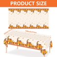 thumbnail image 2 of 3pcs Thanksgiving Party Tablecloths Thanksgiving Party Supplies Fall Pumpkin Harvest Party Table Cover Disposable Plastic Cornucopia Table Cloth Thanksgiving Autumn Party Decorations 54 "x108", 2 of 12