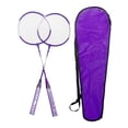 thumbnail image 3 of Colaxi Badminton Rackets Badminton Equipment 1 Pair Badminton Racquets Set Shuttlecock Racket for Couples Family Exercise Lawn Beach Violet, 3 of 8