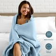 thumbnail image 4 of Bare Home Polar Fleece Bed Blanket - Lightweight - Premium Fleece - Throw, Light Blue, 4 of 10