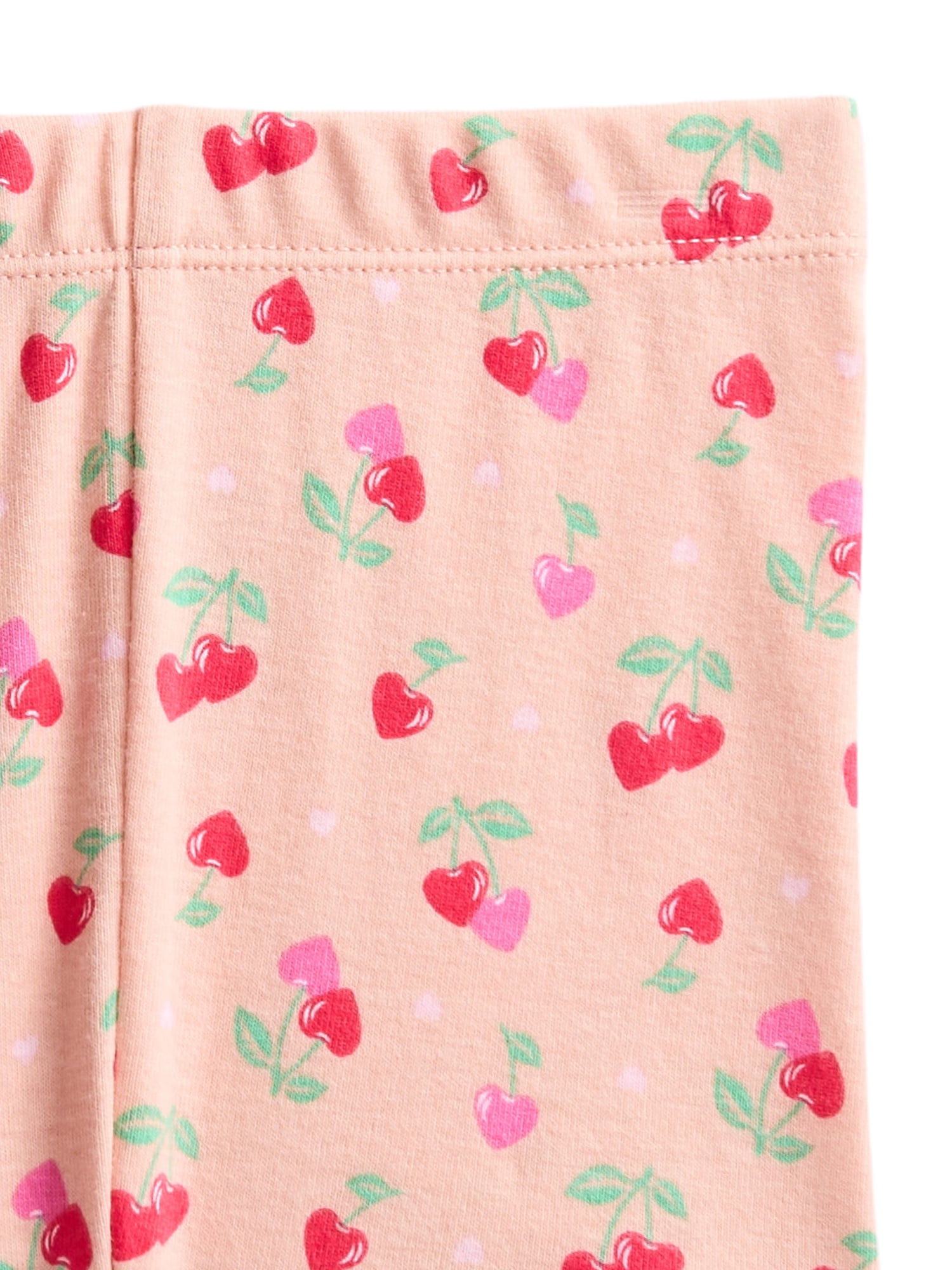 Wonder Nation Toddler Girls Short Sleeve Tee and Shorts Cotton Pajama Set, 2-Piece, Sizes 12M-5T