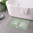thumbnail image 3 of FJPT Non Slip Flannel Polyester Floor Mat With Ginkgo Design For Bathroom Kitchen Bedroom Decor 31.5x19.7 inch, 3 of 5