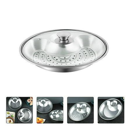 

1Pc Dumpling Plate with Saucer Stainless Steel Dinner Plate Round Cooling Tray