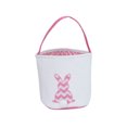 thumbnail image 1 of Kearding Bolsa de conejito de gran capacidad, resistente al desgaste, bonita apariencia, cubos de vacaciones, suministros para niños, Almacenamiento y organización del hogar raya rosa, 1 of 6