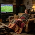 thumbnail image 6 of Yardvibe 4th of July Vintage Blanket, 27.55x39.37 Inch Independence Day Five-Pointed Star Checkered Print Flannel Blanket, Patriotic Retro Throw Blanket for Home Bedroom (A), 6 of 6