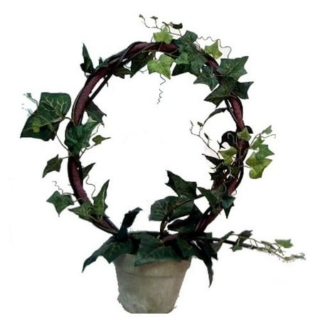 silk flower depot english ivy wreath in pot walmart com