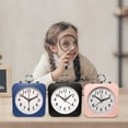 thumbnail image 1 of Cagogo 3Pcs Alarm Clock, Silent Small Desktop Clock for Bedroom Office, Fashion Creative Candy Design Lazy Wind Sweeping Second, Battery Powered Decorative Clock for Home Decor Gift, 1 of 9