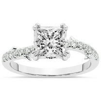 Princess Shape 4 Carat IGI Certified Lab Grown Diamond Ring | 14K White Gold | Phoebe Twigs Diamond Ring | FG-VS1-VS2 Quality Friendly Diamonds