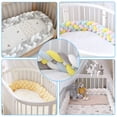 thumbnail image 2 of Almohada de cama trenzada de cuatro hebras con bolas de nudo largo tejidas, tira anticolisión para niños, 2 of 5
