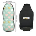 thumbnail image 2 of ALAZA Pink and Gold Love Heart Car Seat Covers 2 PCs Universal Auto Front Seats Interior Protector, 2 of 7