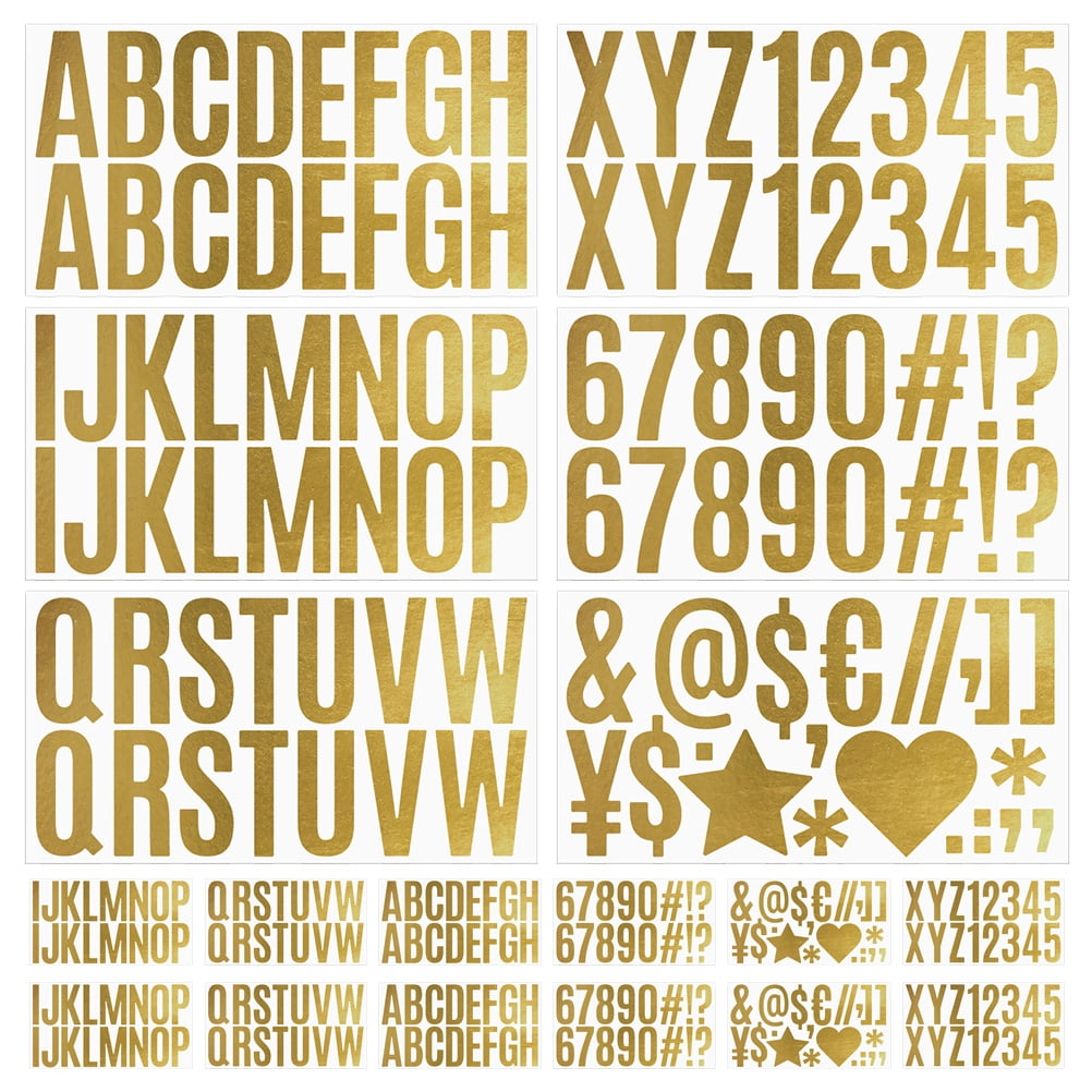 HOMEMAXS 8 Sets of Number Letters Stickers Decorative Letters Numbers Stickers Self Adhesive Letter Stickers