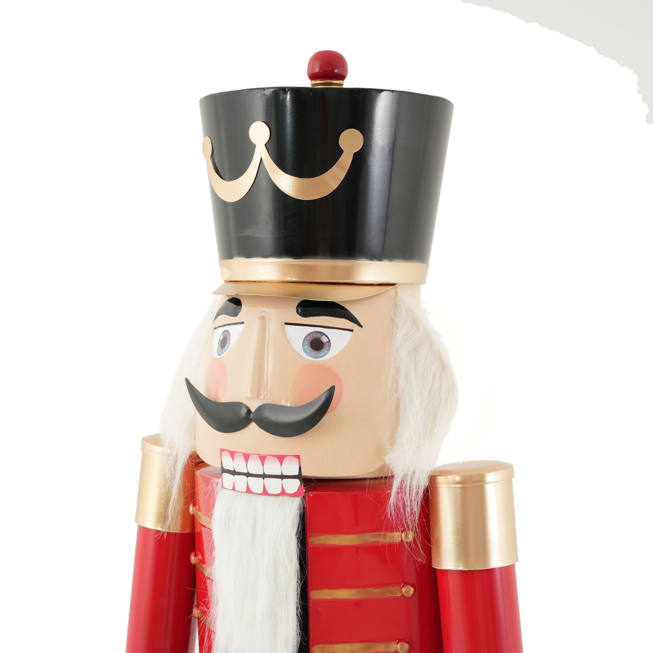 Christopher Knight Home 63" Large Iron Nutcracker Christmas Decor, Standing Soldier Holiday Ornament