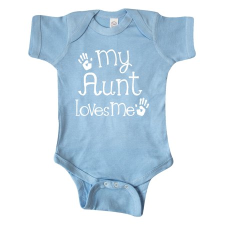 

Inktastic My Aunt Loves Me Nephew Gift Gift Baby Boy or Baby Girl Bodysuit