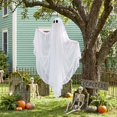 thumbnail image 5 of Ayieyill Halloween Ghost Decor with Warm Green LED Light, 47” Light up Hanging Ghost Halloween Yard Porch Decorations Outdoor, 5 of 7