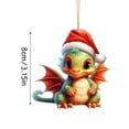 thumbnail image 3 of 100Fens Christmas Dragon Baby Acrylic Christmas Hanging Ornament Christmas Tree Hanging Ornament Pendant, 3 of 3