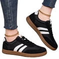 thumbnail image 3 of Sewkxo Women's Fashion Sneakers Comfortable Walking Shoes Casual Lace-Up Non Slip Sneakers,Black 41, 3 of 4