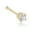 Yellow Gold, variant on AVORA 14K Yellow Gold 0.05 CT (2.4mm) Genuine Diamond Nose Ring Body Jewelry (22 Gauge)