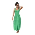 thumbnail image 2 of LASCANA Women's Smocked V-Neck Maxi Dress Smocking, 2 of 6