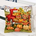 thumbnail image 6 of Bobasndm Fall Decorative Pillow Covers 18"x18" Farmhouse Decor Pumpkin Gnome Apples Sunflower Truck for Fall Thanksgiving Home, 6 of 9