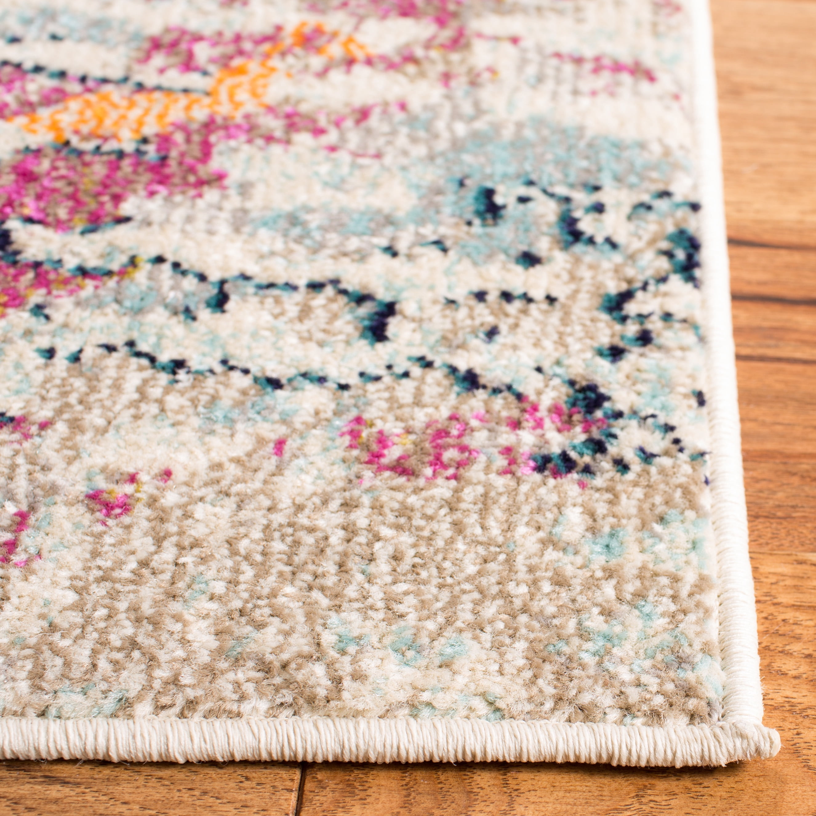 Safavieh Madison Xanthia Abstract Area Rug, Light Blue/Orange, 4' x 6'