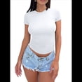 thumbnail image 3 of Camisetas Básicas para Mujer, Tops de Verano 2025, Camisetas de Corta, Ajustadas, Ropa para Hacer Ejercicio en el Gimnasio. M, 3 of 8