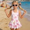 thumbnail image 3 of Tutolipy Girls One Piece Swimsuit, Sleeveless Bathing Suit, Skirt Quick Dry Girls One Piece Swimsuit with Skirt Bottom for Water Play Size 3-4 Years, 3 of 8