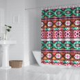 thumbnail image 2 of Waterproof Ethnic Boho Style Colorful Seamless Border Art Pattern Shower Curtain 72x72 Inch Bohemian Polyester Unique Shower Curtain for Bathroom Hotel Home Decor with 12 Plastic Hooks, 2 of 5