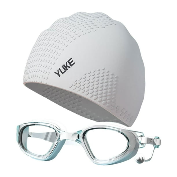 Gafas de natación con tapa de natación vasos de natación portátiles ajustables, anti antidiebla impermeable, tapa de natación de silicona profesional