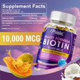 thumbnail image 2 of Biotin 10000mcg - Made with Coconut Oil - Promotes Hair Growth, Skin and Nails Health - 120 Capsules, 2 of 10