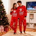 thumbnail image 3 of Couple Christmas Pajamas Adults Santa Christmas Long Sleepwear Matching Christmas Pyjamas for Men Women, 3 of 5