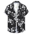 thumbnail image 1 of Camisa de Manga Corta con Estampado de Moda para Hombre Pompotops Talla S, 1 of 9
