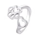thumbnail image 1 of Anillos para mujer, regalos para mujer, moda para damas, anillo de cola con abertura y pata de perro hueca, 1 of 3