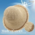thumbnail image 4 of JASGOOD Sun Hats for Women Wide Brim Straw Hats 2025 Summer Lightweight Breathable Beach Hat for Vacation Travel, 4 of 6